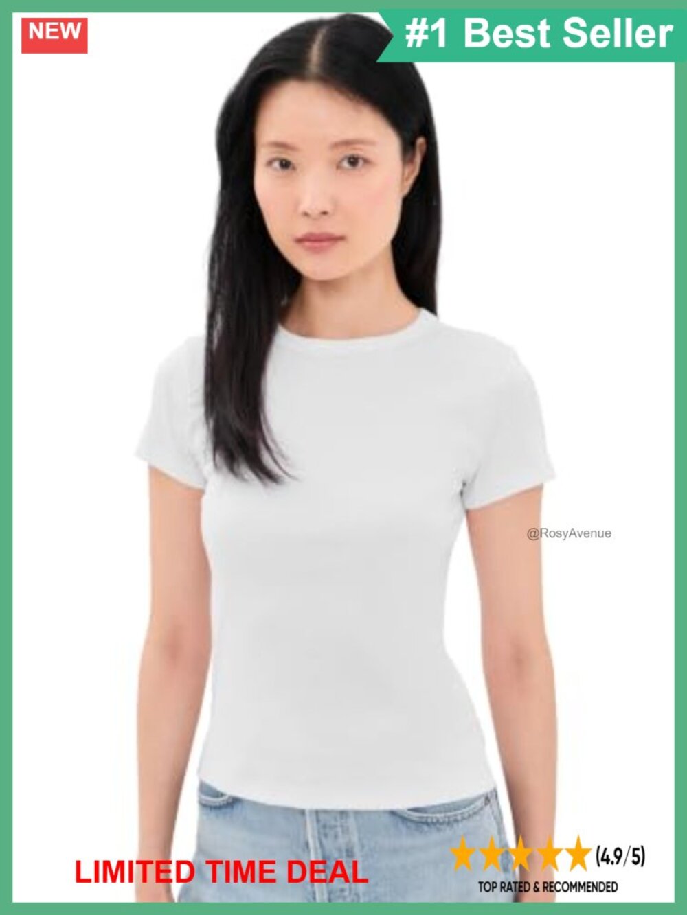 Madewell '90s Crewneck Tee Compact Cotton Fitted Short Sleeve
